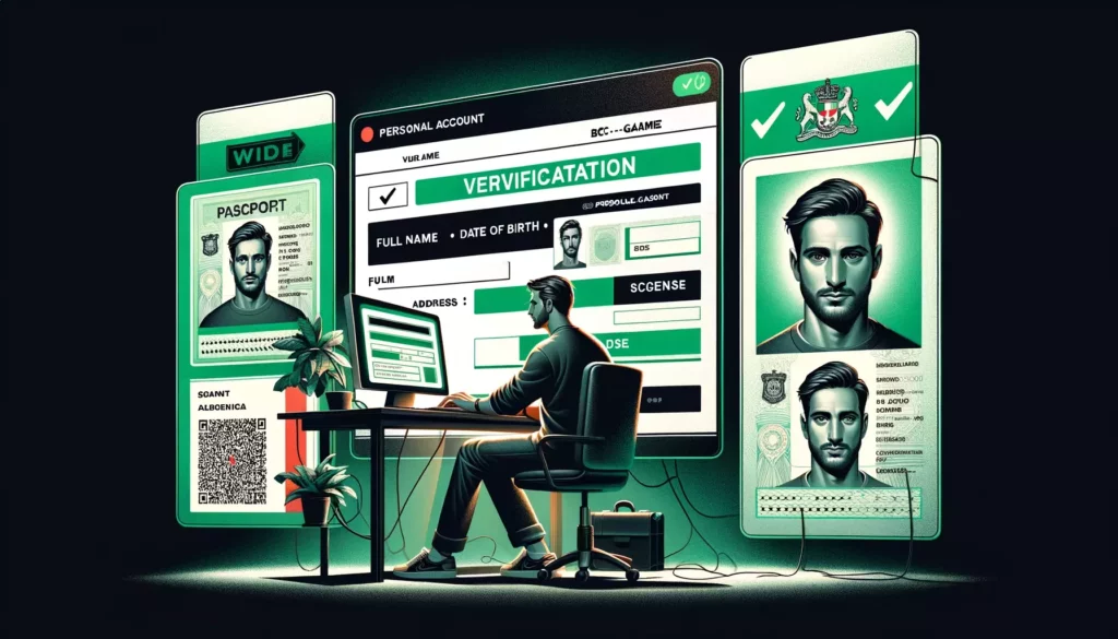 Depicting the four-step verification process for BC.Game's online casino platform